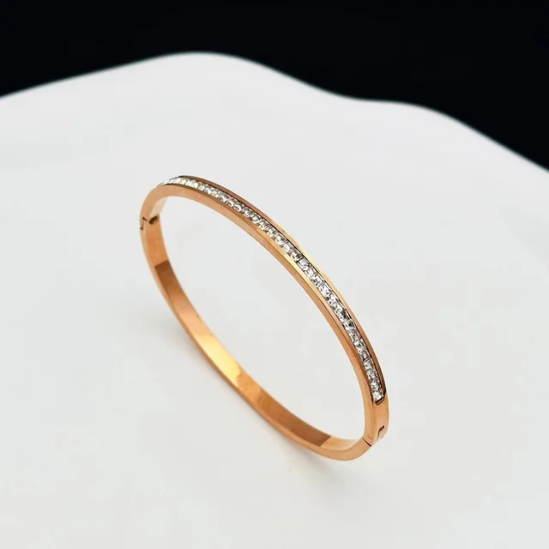 Stainless Steel Zirconia Bangle