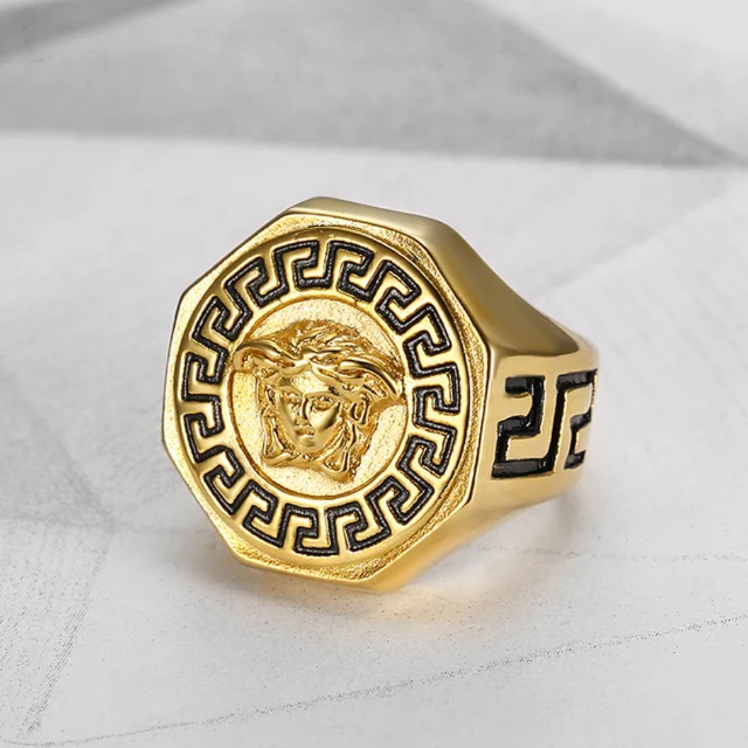 Versace inspired men ring