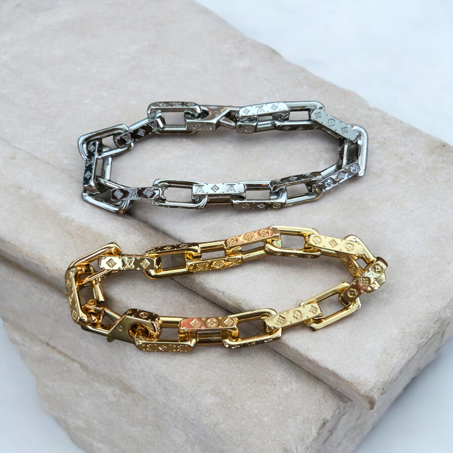 LV Designer Inspired link box chain