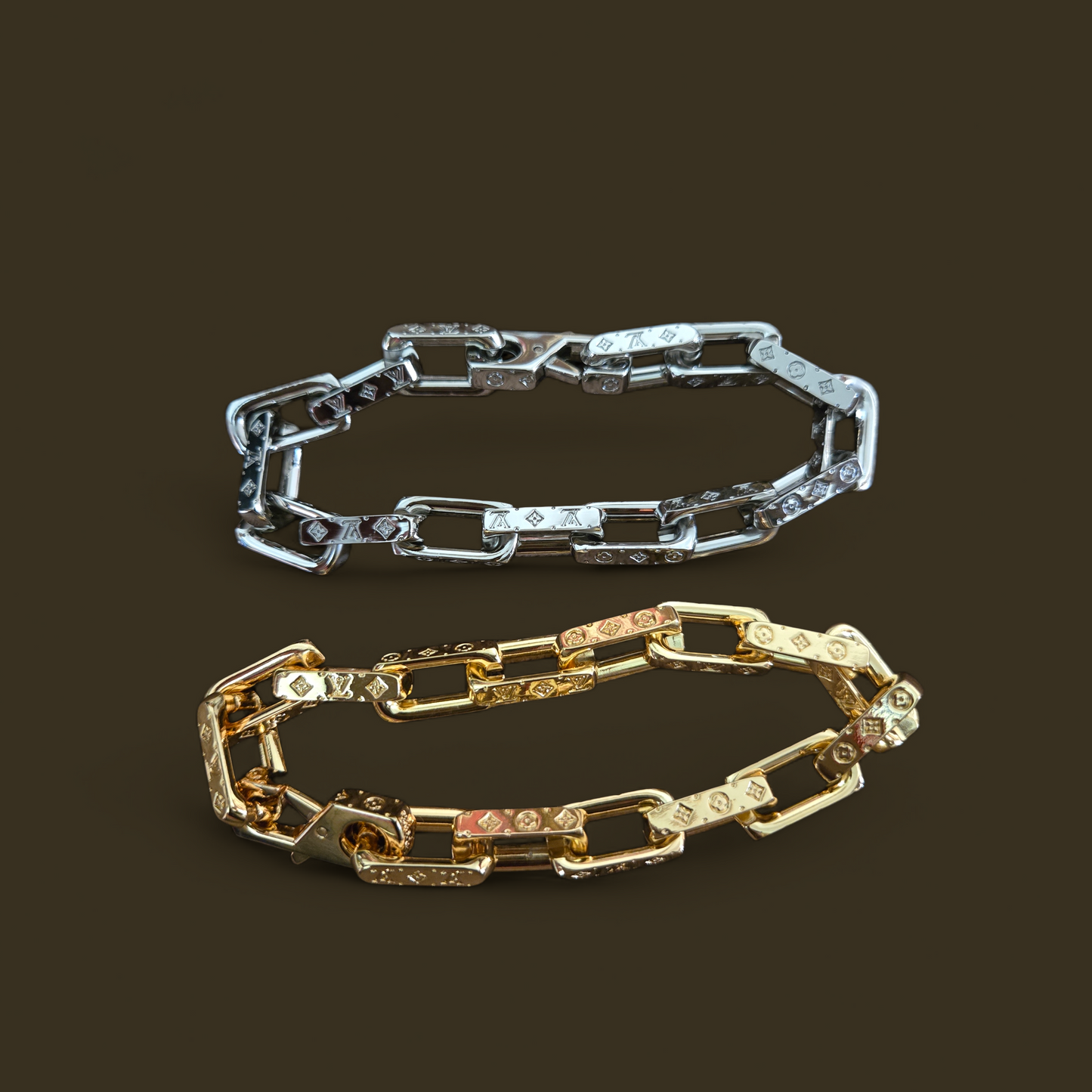 LV Designer Inspired link box chain