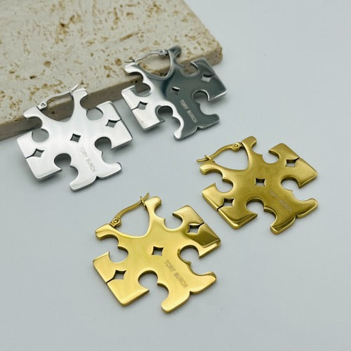 Tory Burch inspired Hoop Earrings