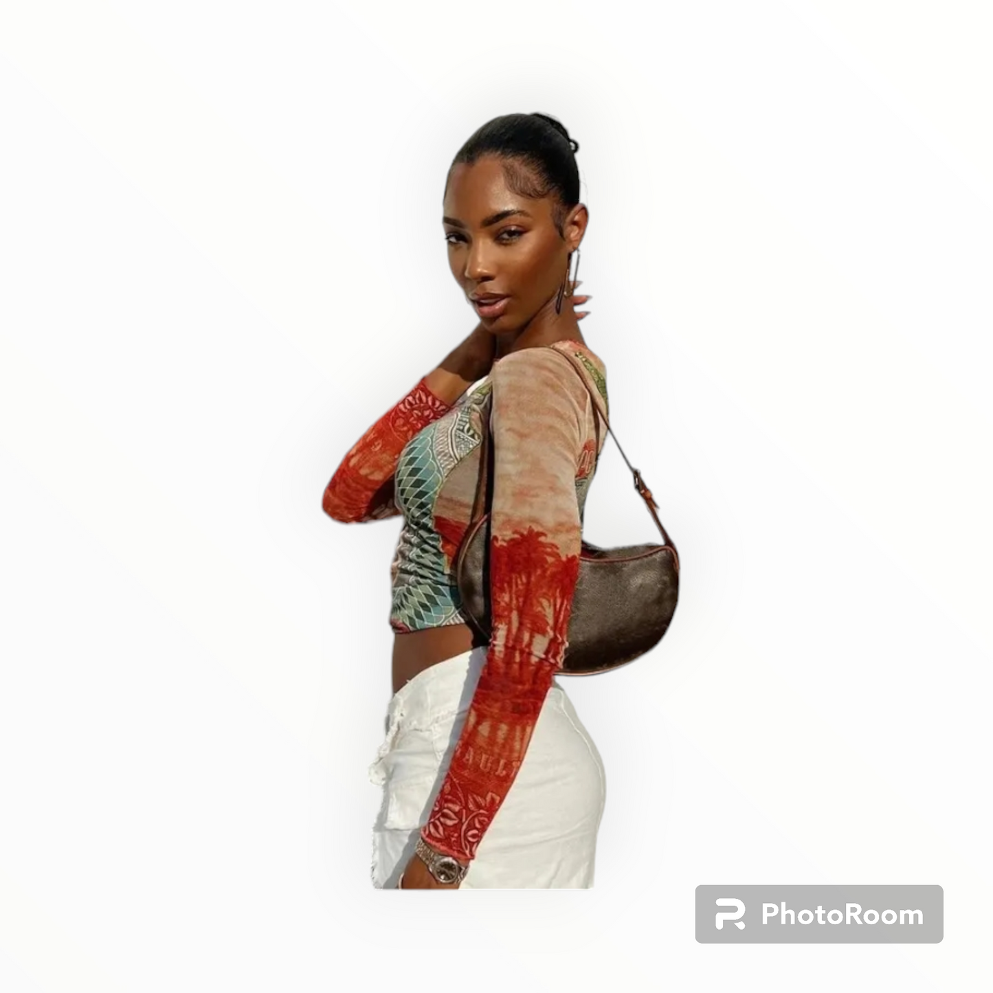 3D mesh crop top