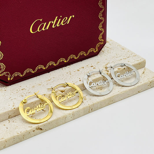 Cartier inspired Hoop Earrings