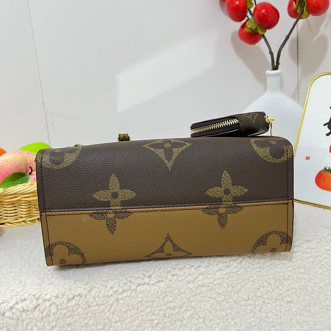 LV inspired reverse tote bag