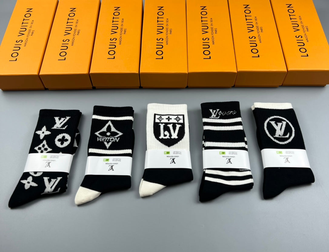LV Designer Inspired Socks