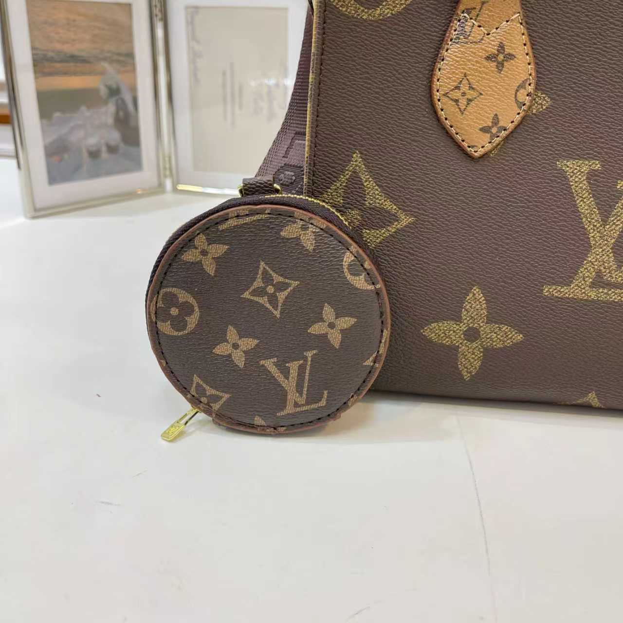 LV inspired reverse tote bag