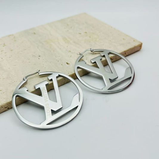 LV inspired Hoop Earrings