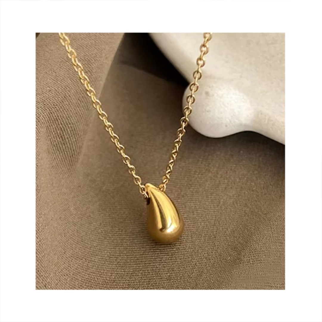 Stainless Steel Minni-Water Drop Necklace
