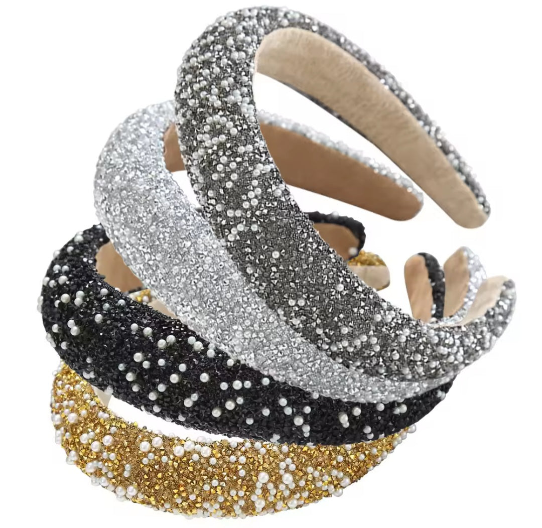 Glamour beaded and crystal headband