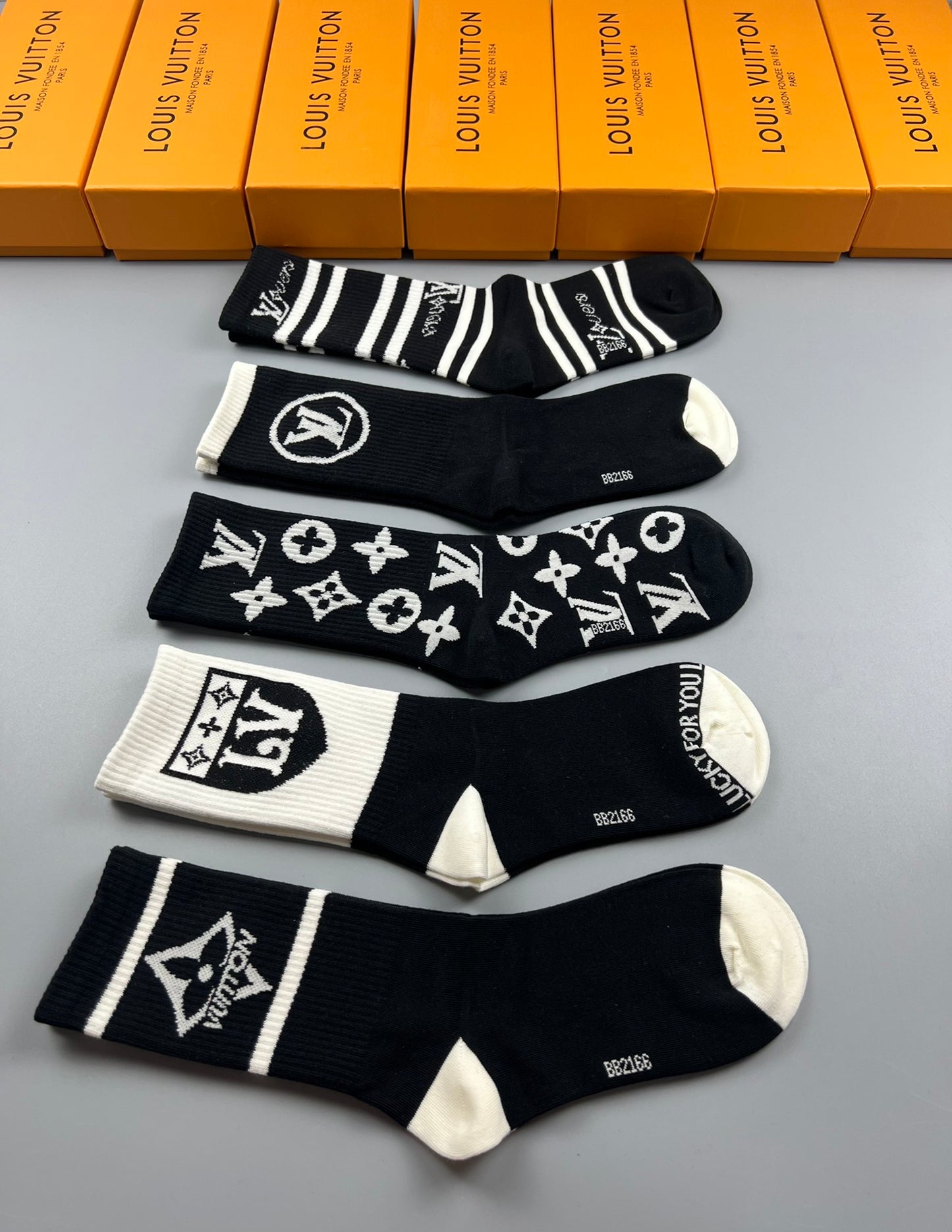 LV Designer Inspired Socks