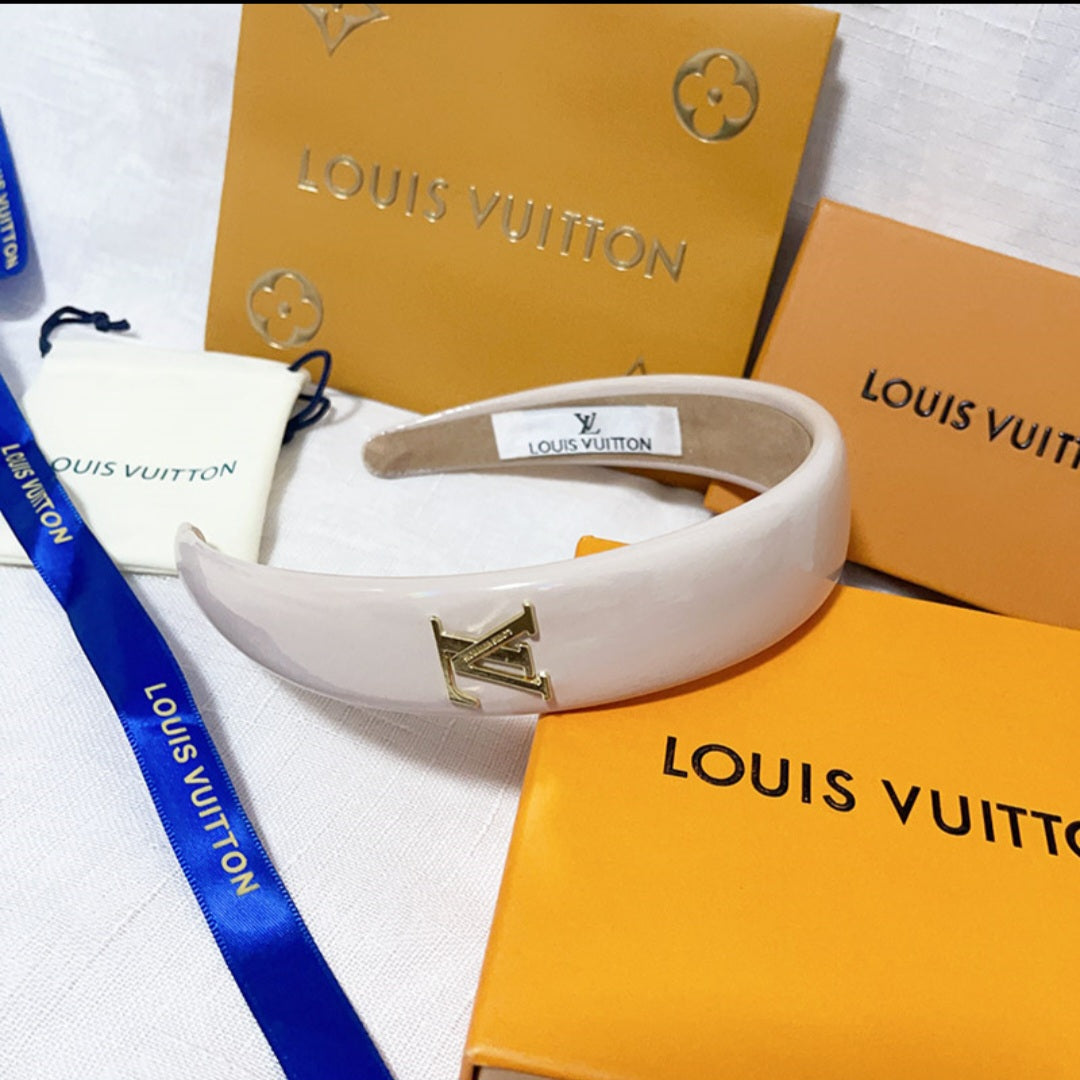 LV Designer inspired Patent Leather Headband