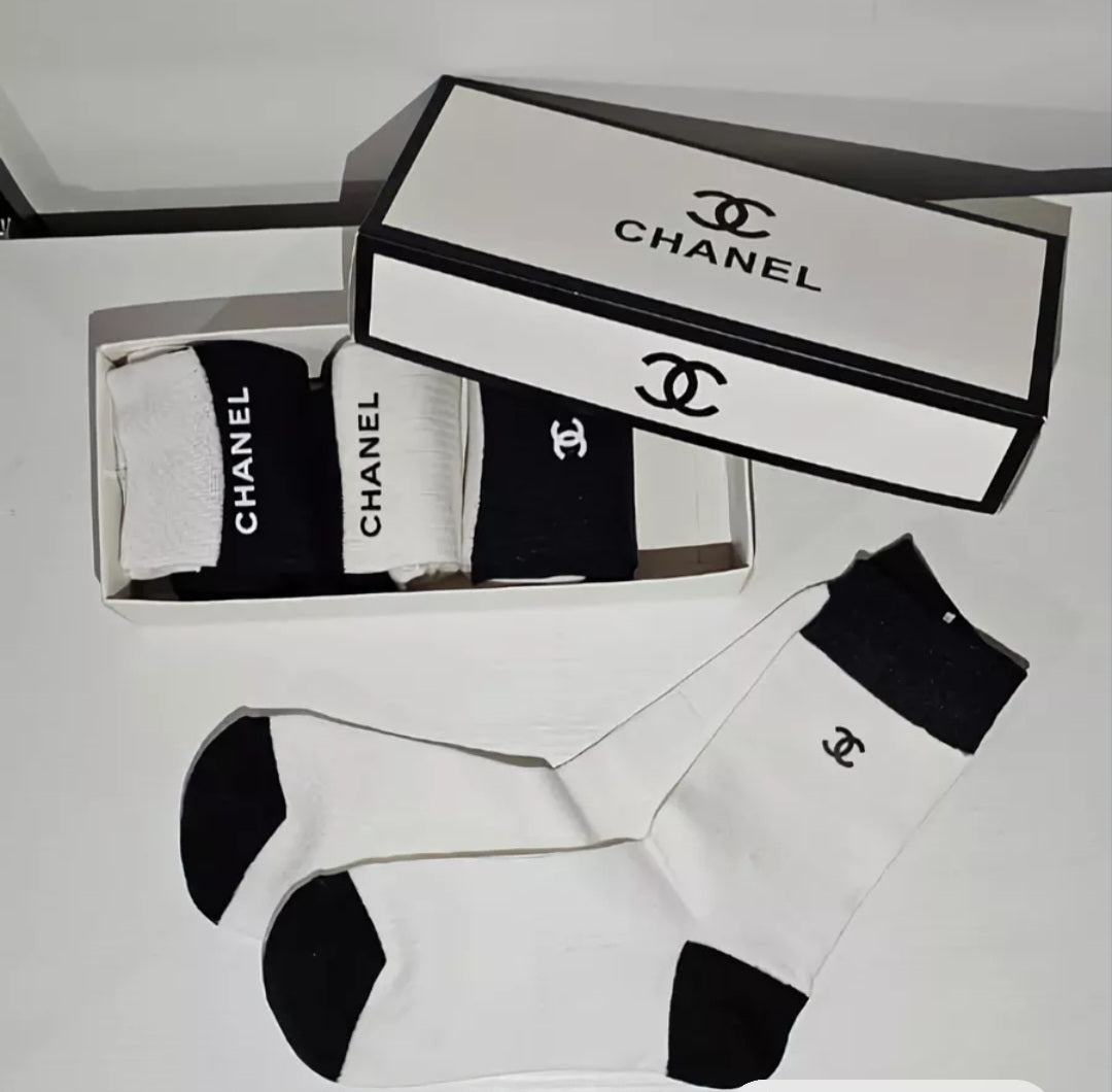 Chanel inspired socks set