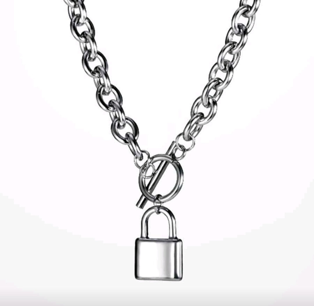 Titanium steel Lock Necklace