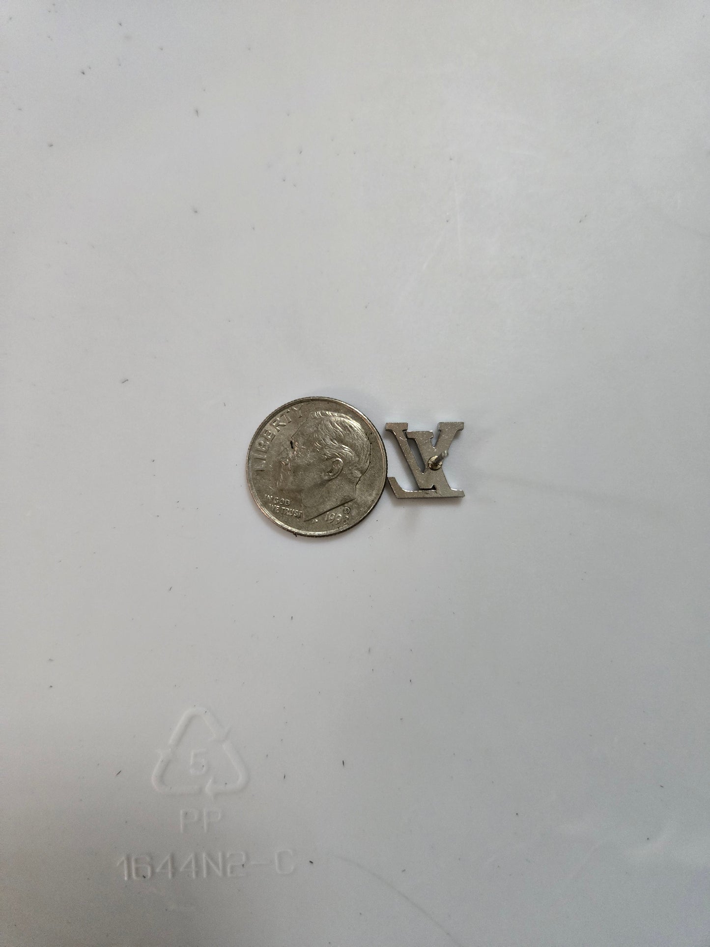 LV inspired stud earrings