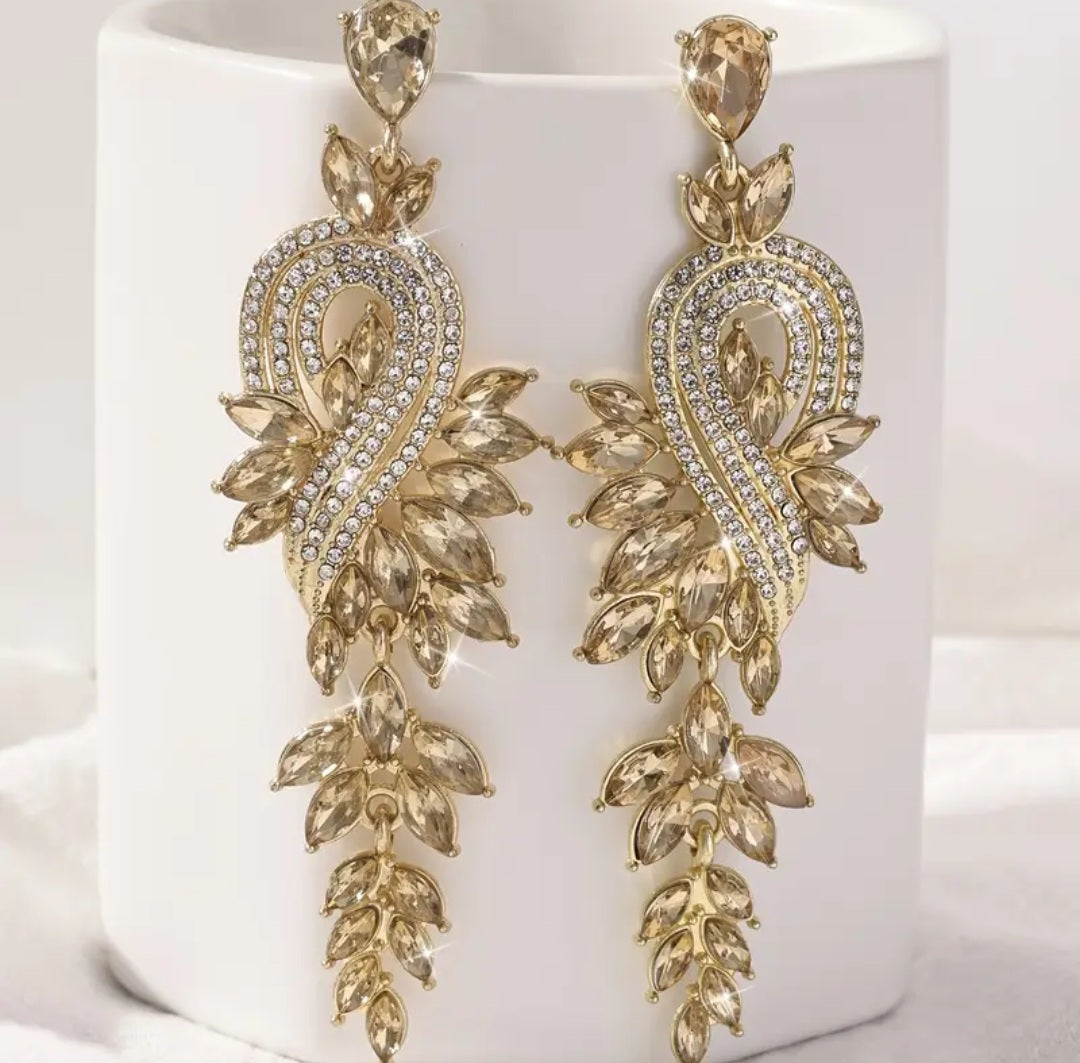 Crystal Rhinestones Dangling Earrings