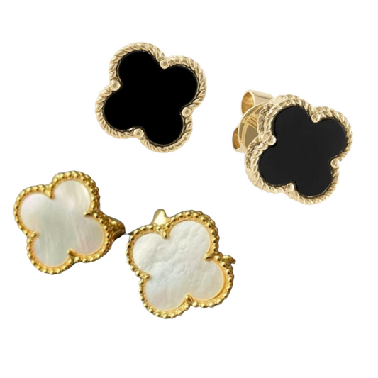 4 leaf clover earrings 13mm