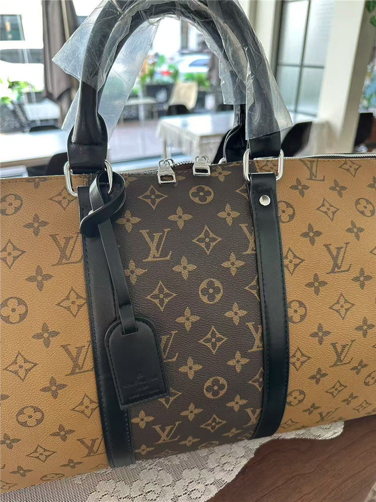 LV Designer Inspired Two-tone Duffle Bag