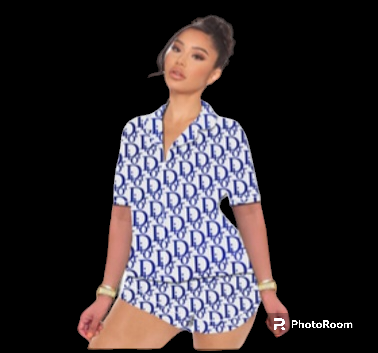 Designer inspired pajamas short set