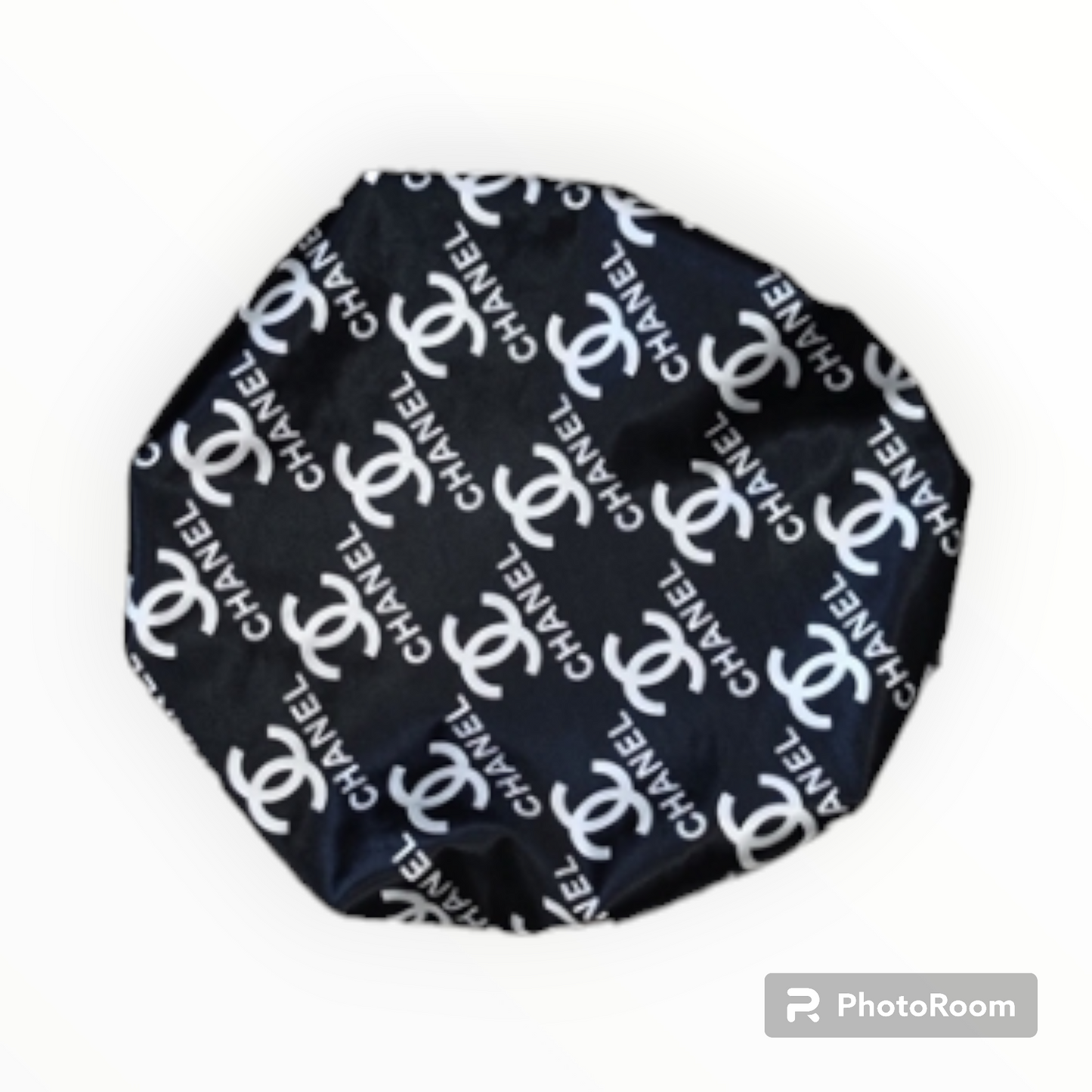 Chanel inspired robe and bonnet set