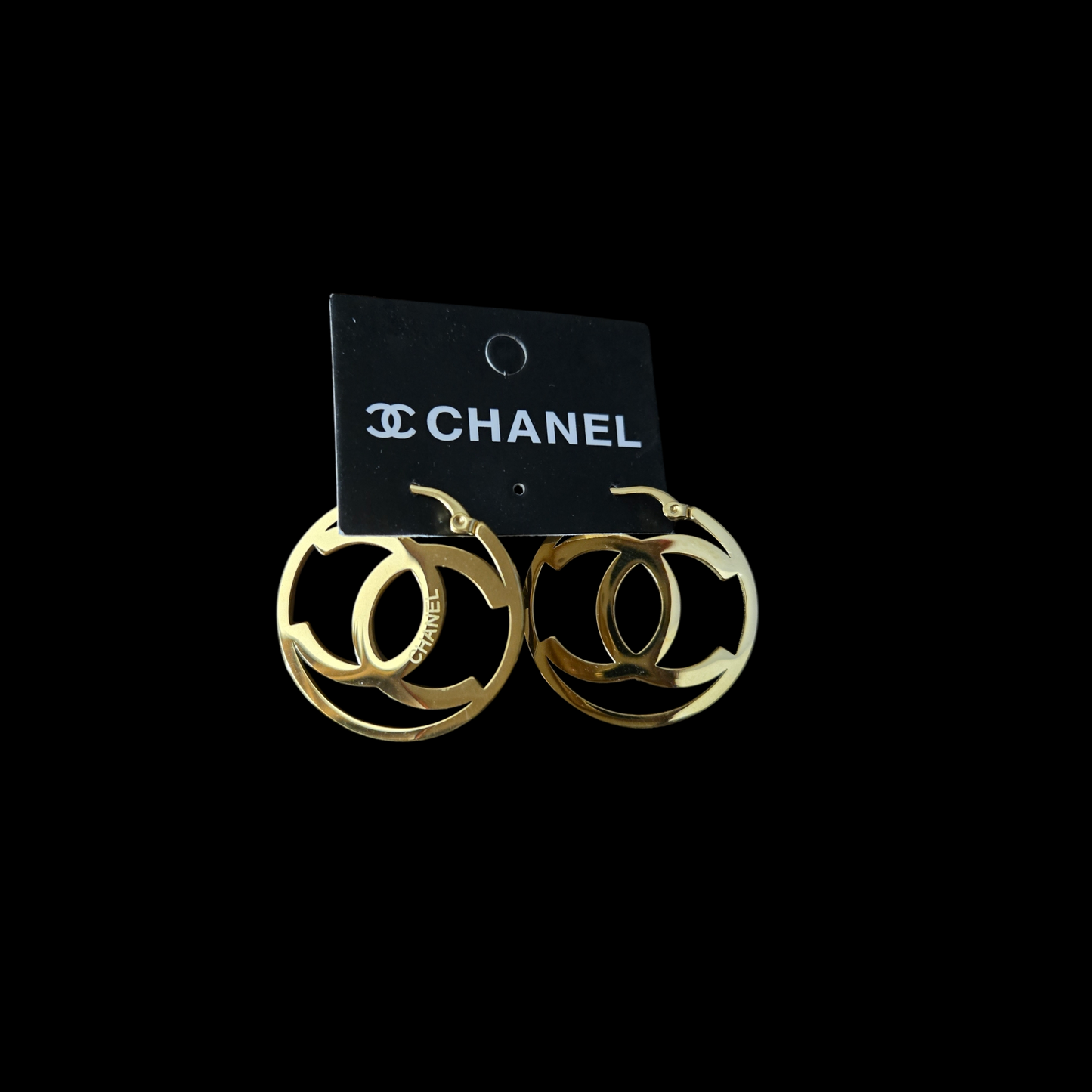 Chanel inspired Hoop Earrings