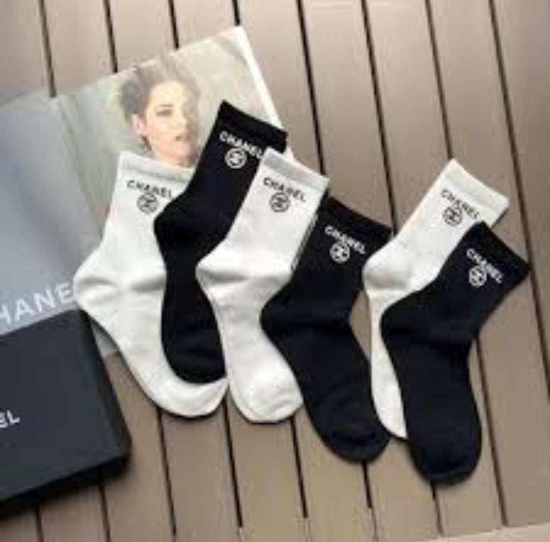 Chanel inspired socks set