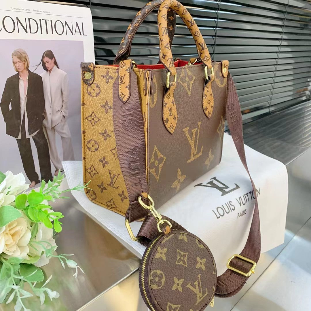 LV inspired reverse tote bag