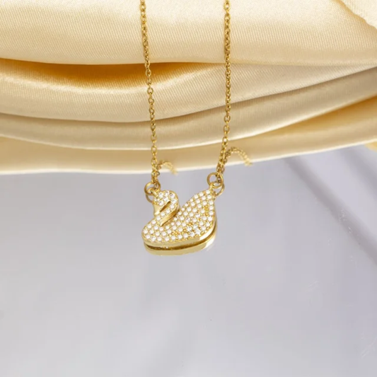 Swarovski Inspired Iconic Swan pendant necklace