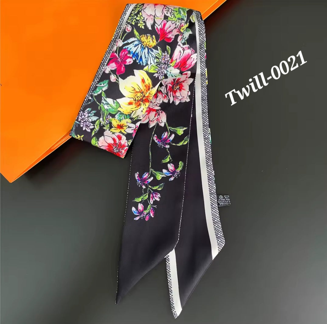 Christian Dior Ribbon Twill Scarves