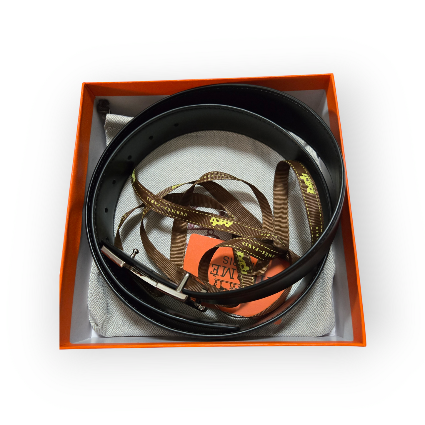 Hermès inspired Reversible Calfskin Belt