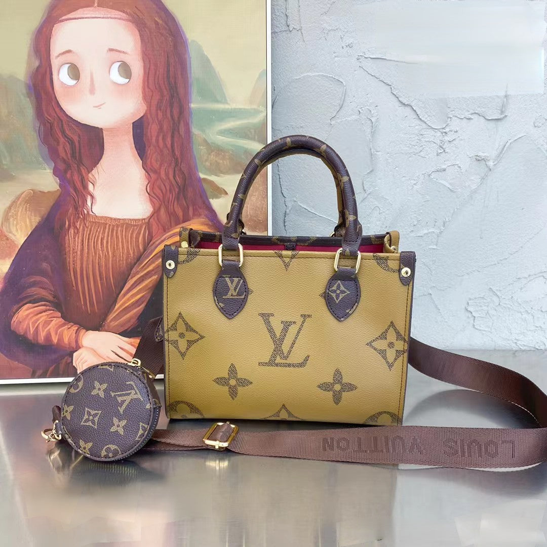 LV inspired reverse tote bag