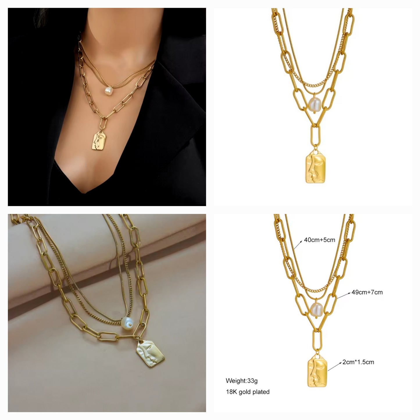 Stackable necklace set