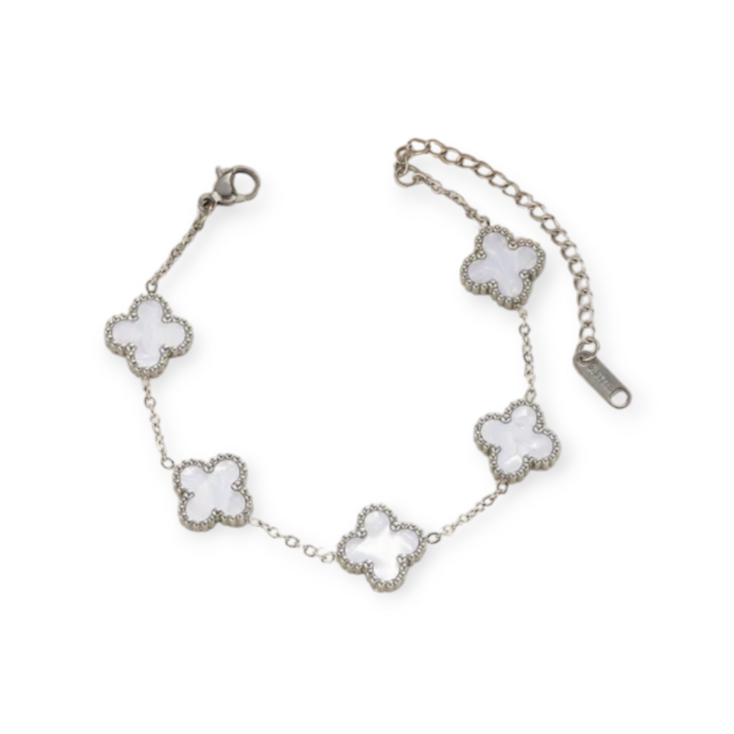Van Cleef inspired 13mmSilver 4 leaf Clover Bracelet Collection