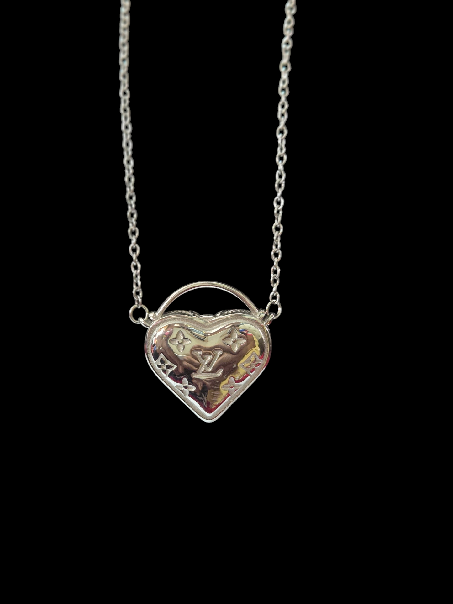LV INSPIRED Heart NECKLACE