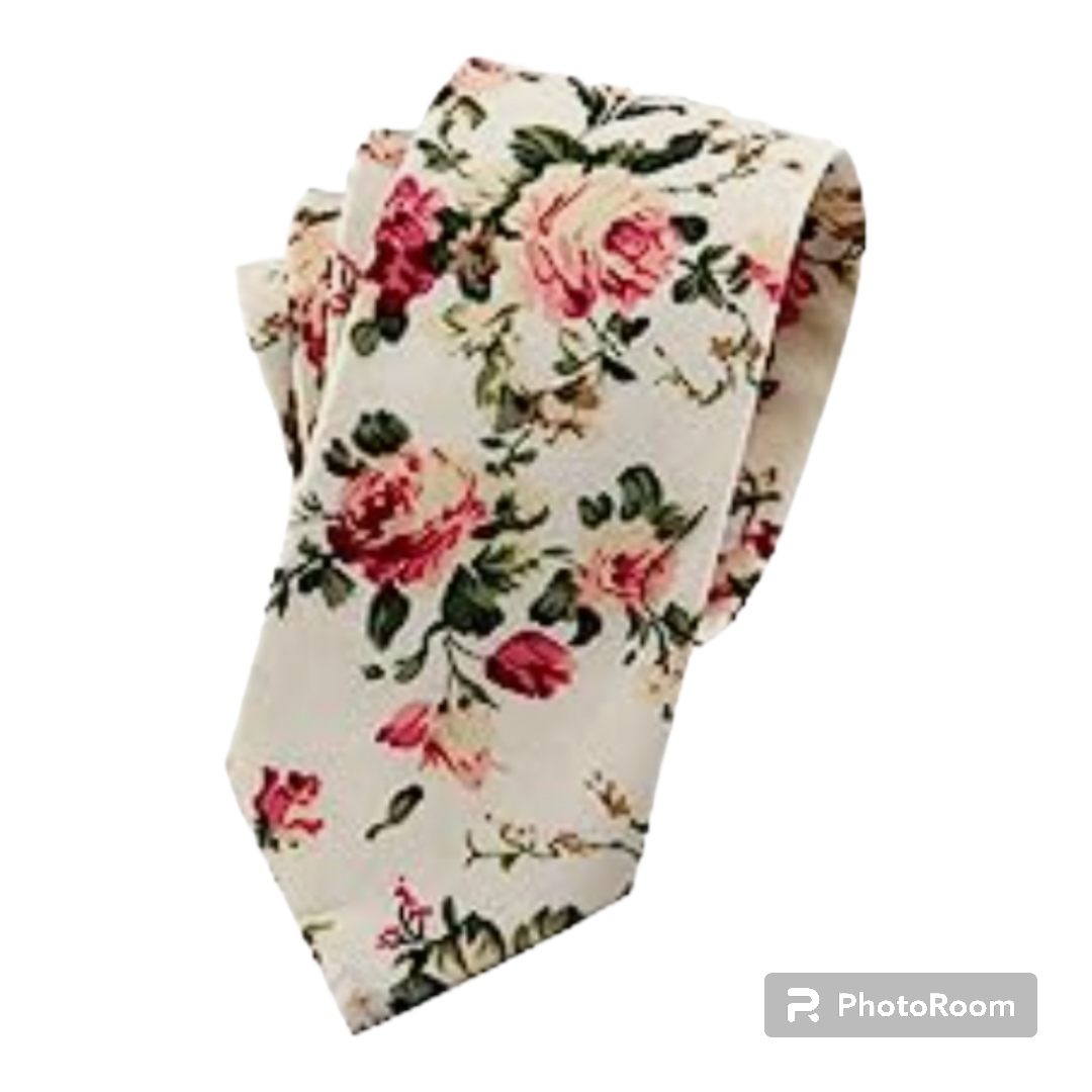 Mens skinny floral ties
