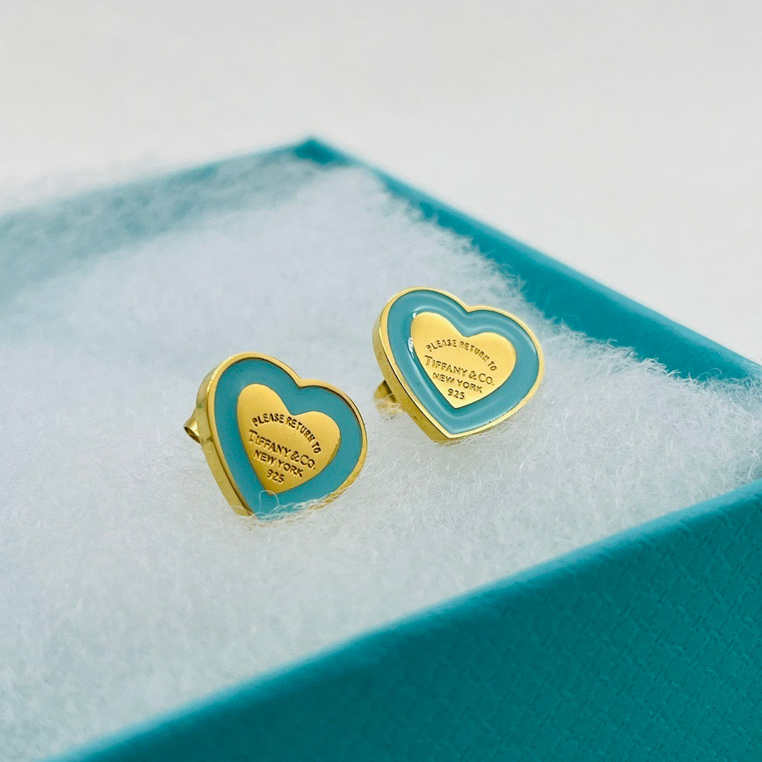 Tiffany inspired Heart Shape Earrings