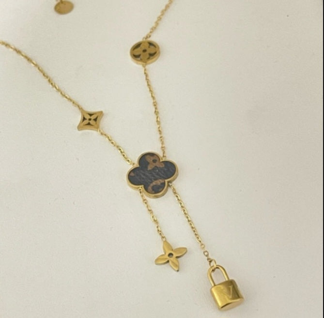 LV inspired necklace