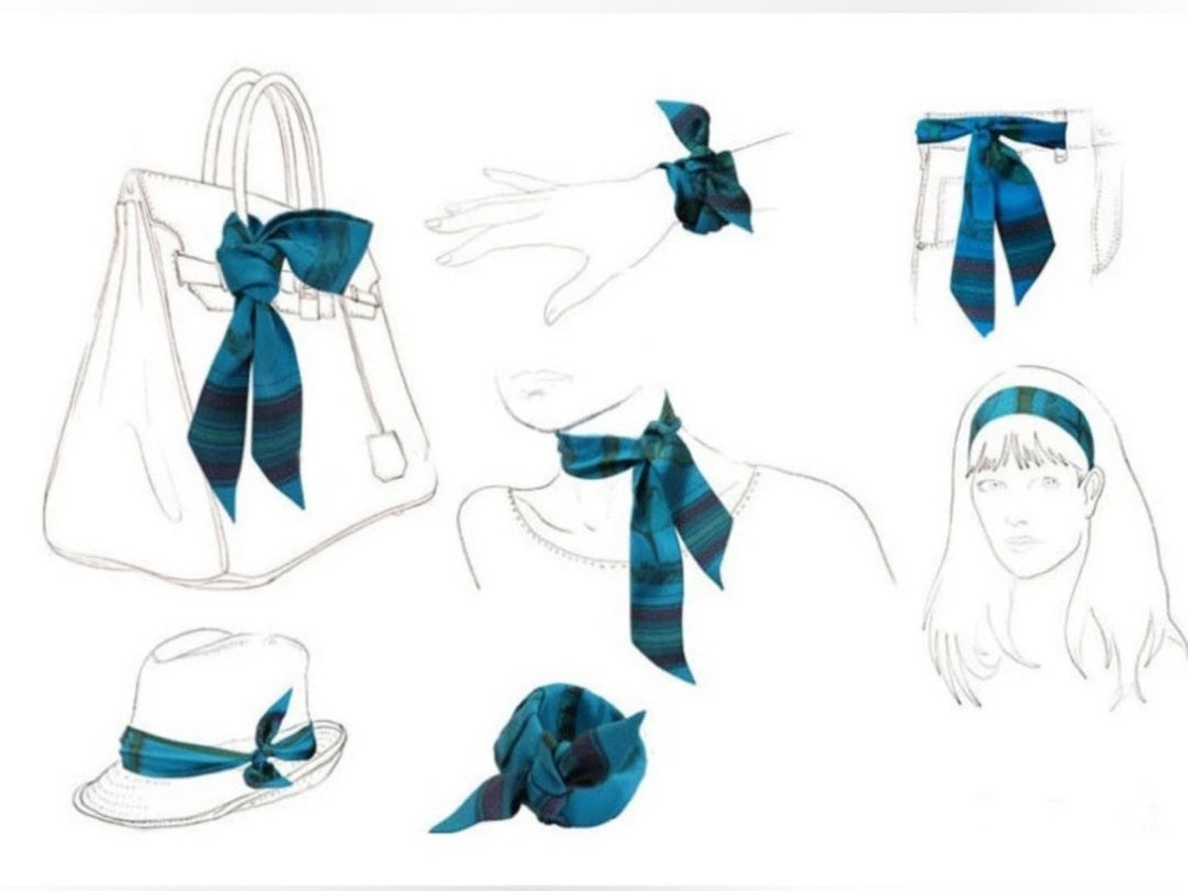 Christian Dior Ribbon Twill Scarves