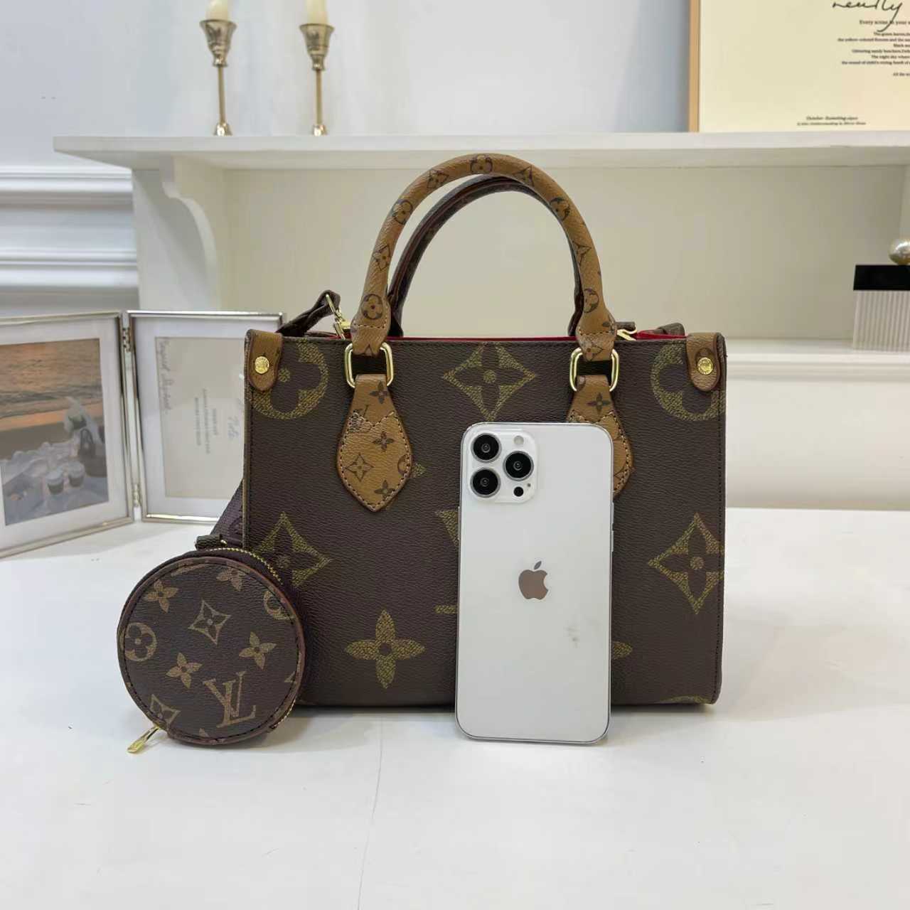 LV inspired reverse tote bag