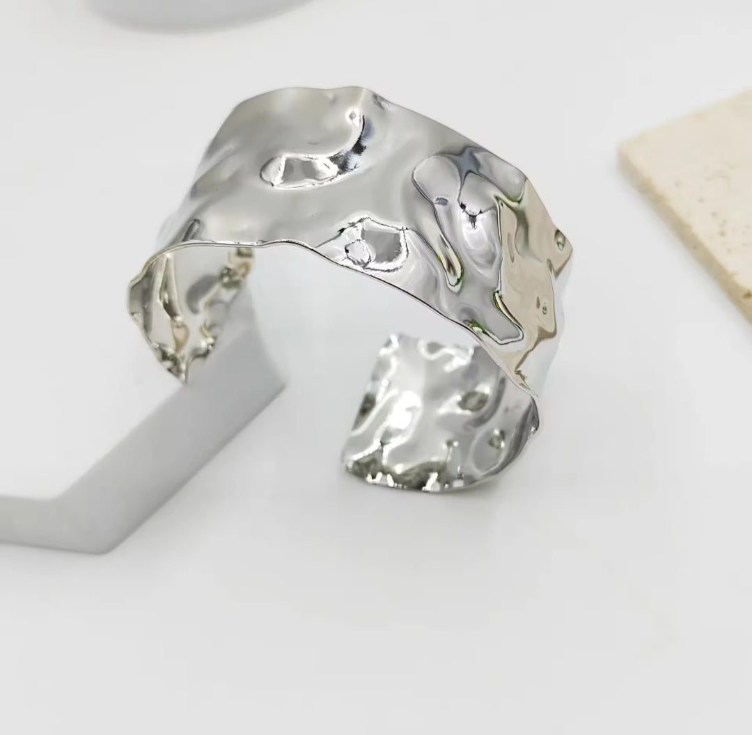 Stainless Steel Crush Cuff Bracelets