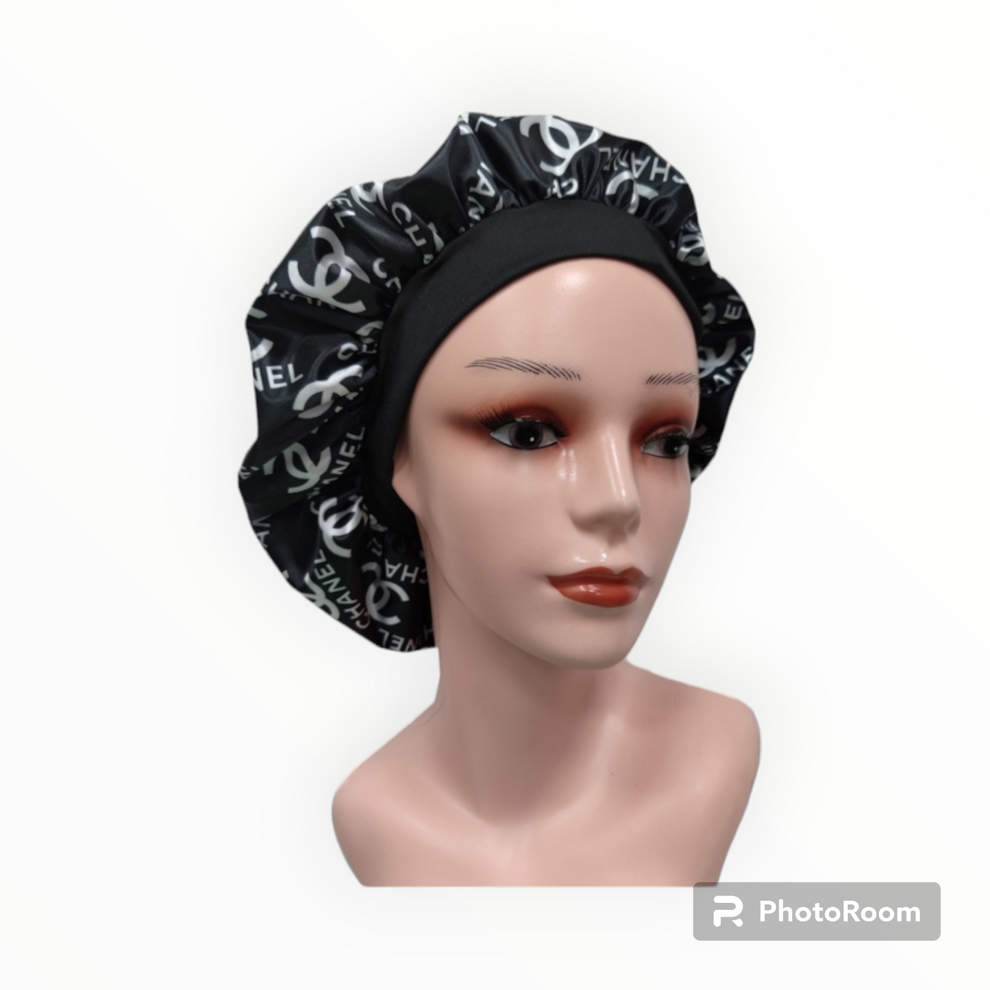 Chanel inspired robe and bonnet set