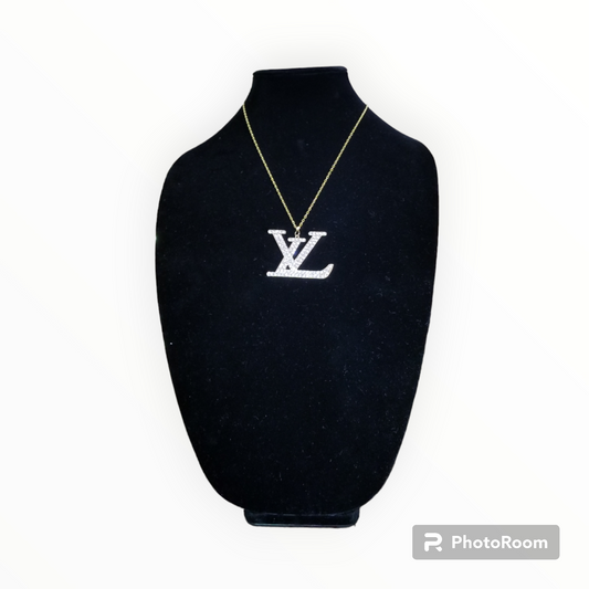 20" Gold LV inspired necklace
