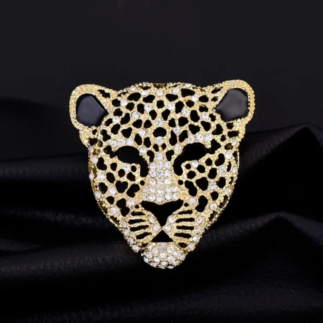 Panther Head Brooch
