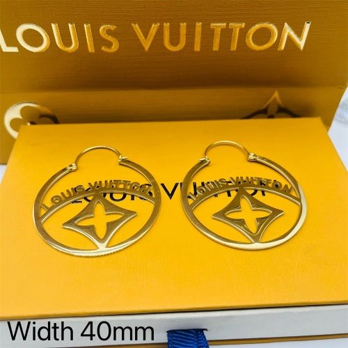 LV inspired Hoop Earrings