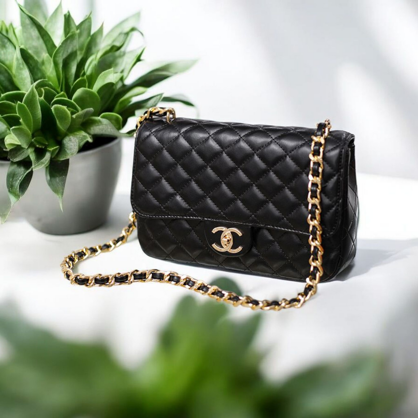 Chanel inspired quilted handbag