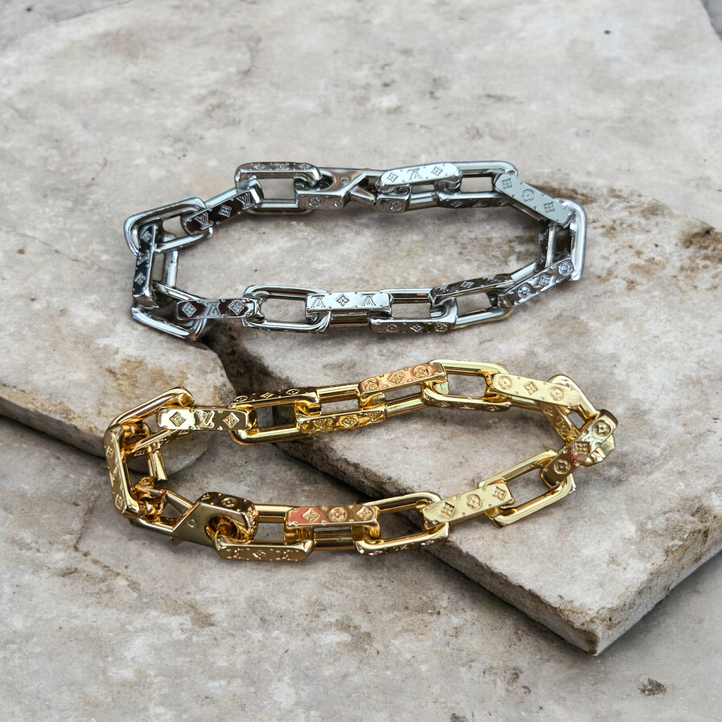 LV Designer Inspired link box chain