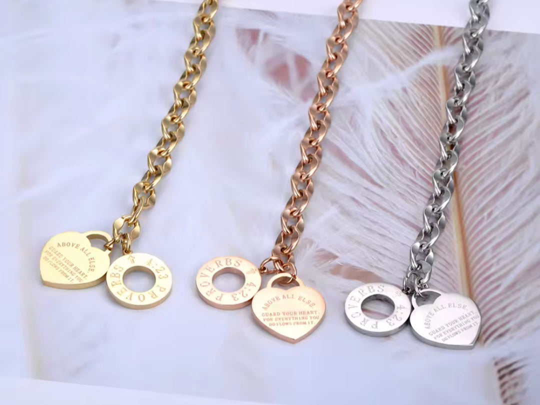 Heart Bracelet and Necklace