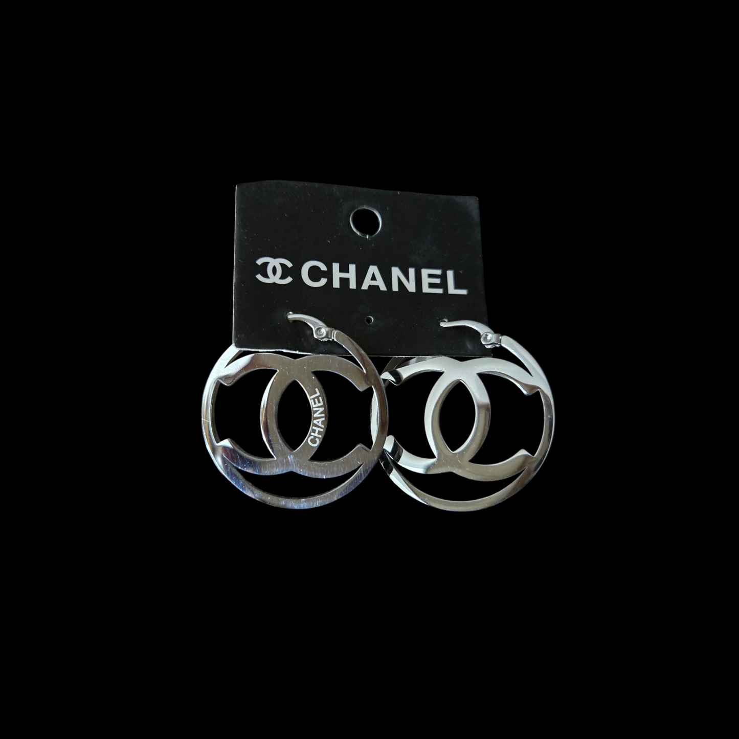 Chanel inspired Hoop Earrings