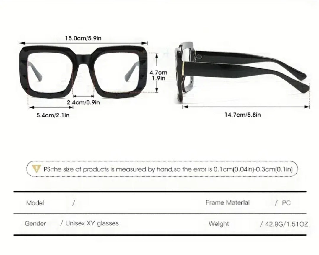 Oversized square eyewear