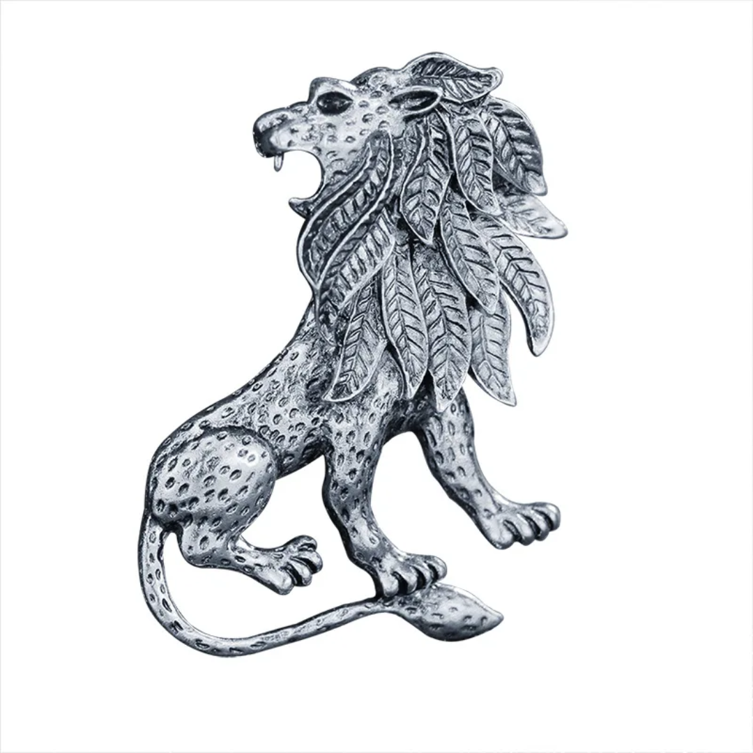 Lion brooch