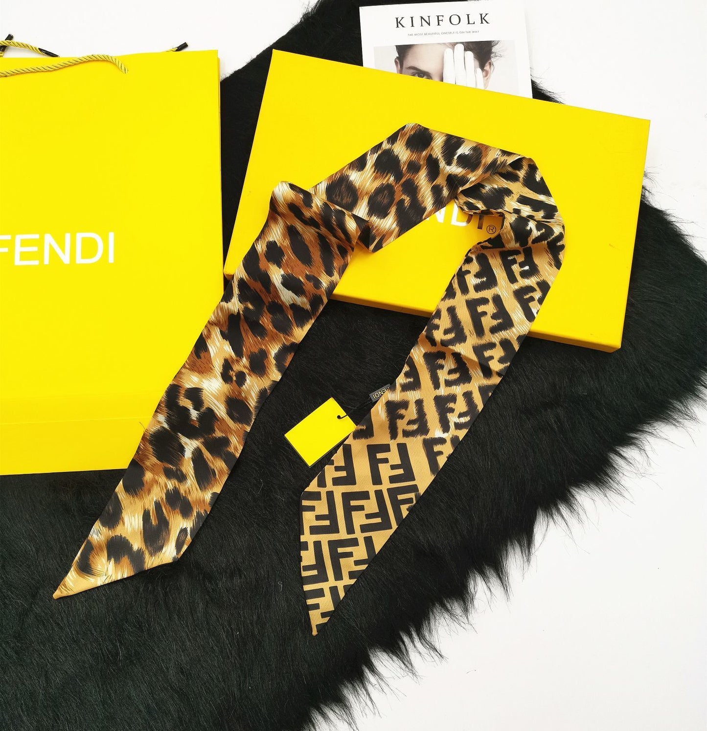 Fendi inspired Twill Ribbon Scarves